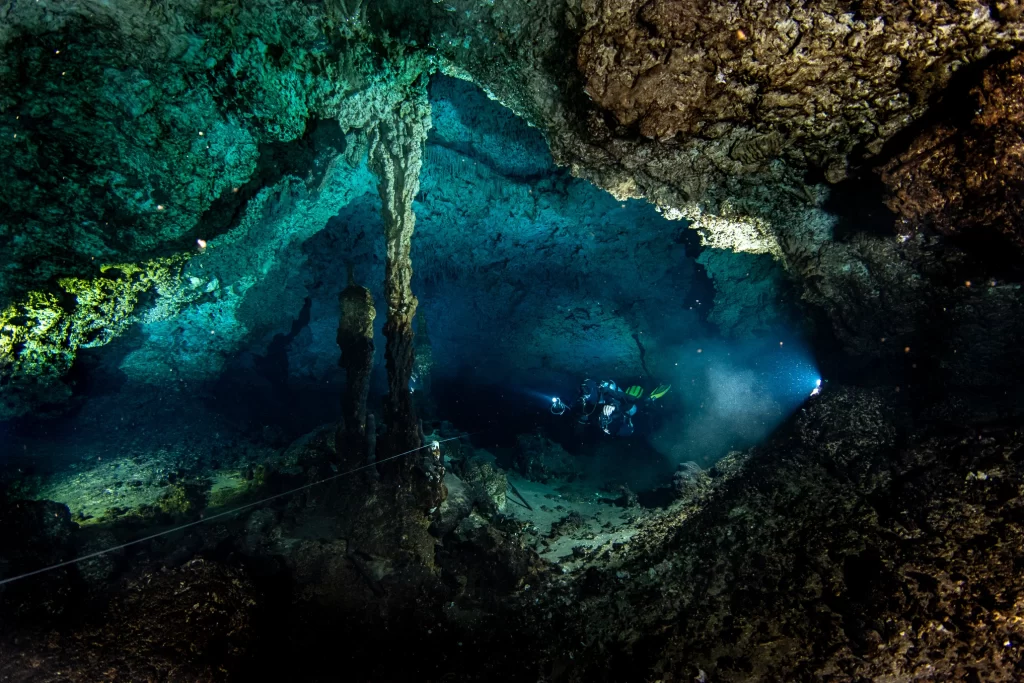 Cave diving