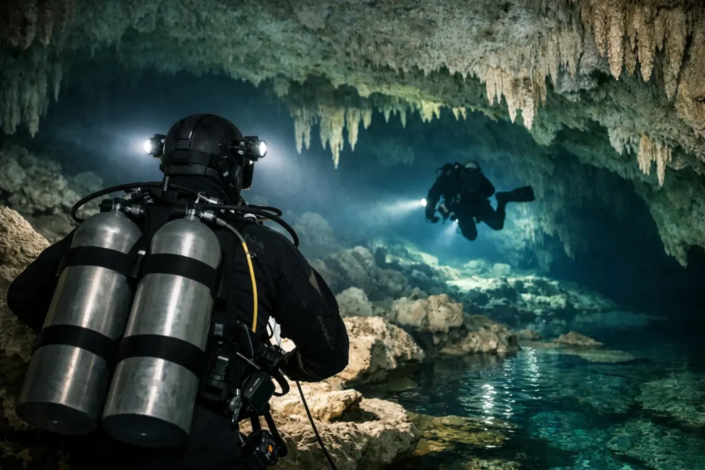 Guía full cave México para buzos preparados