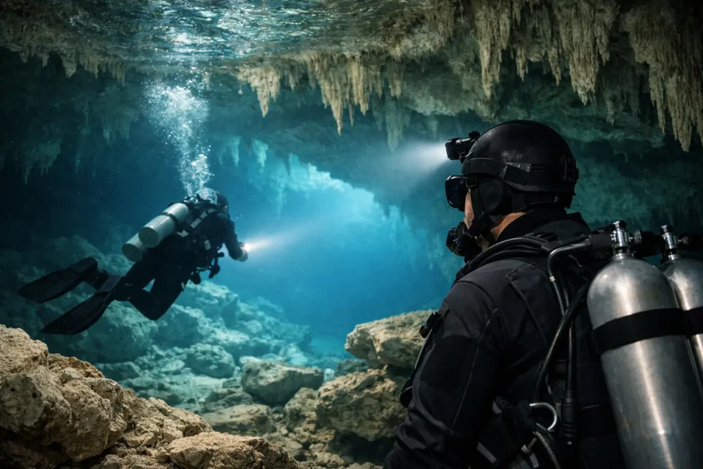 Requisitos para bucear en cavernas