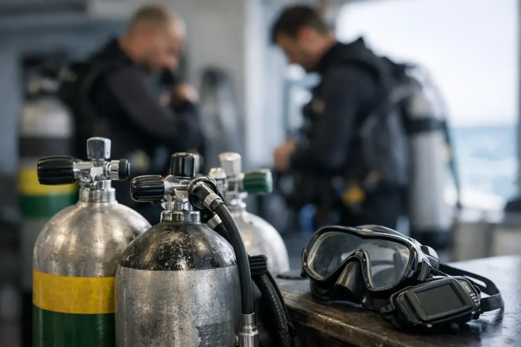 Mezcla de gases para bucear: cuándo importa