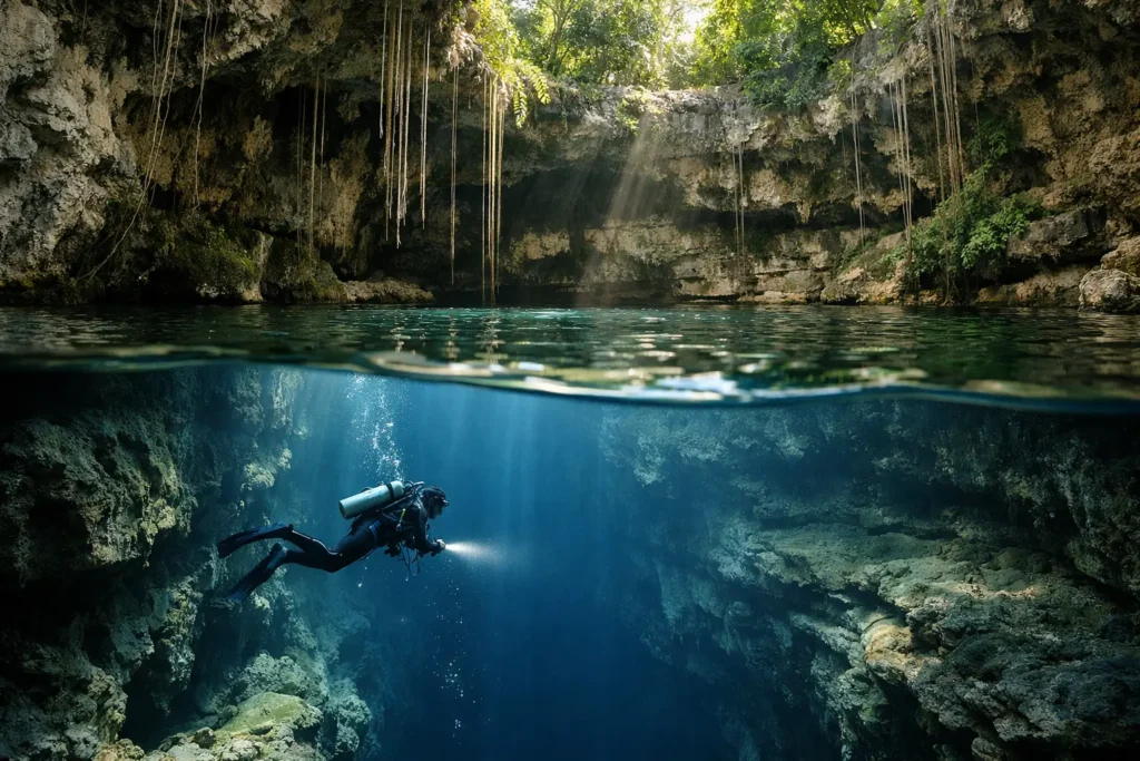 Qué tan profundo es un cenote de verdad