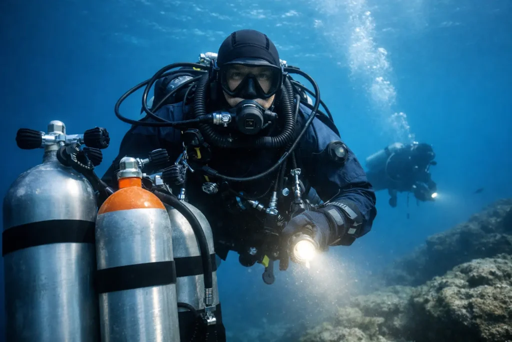 Helio en buceo: cuándo se usa y por qué