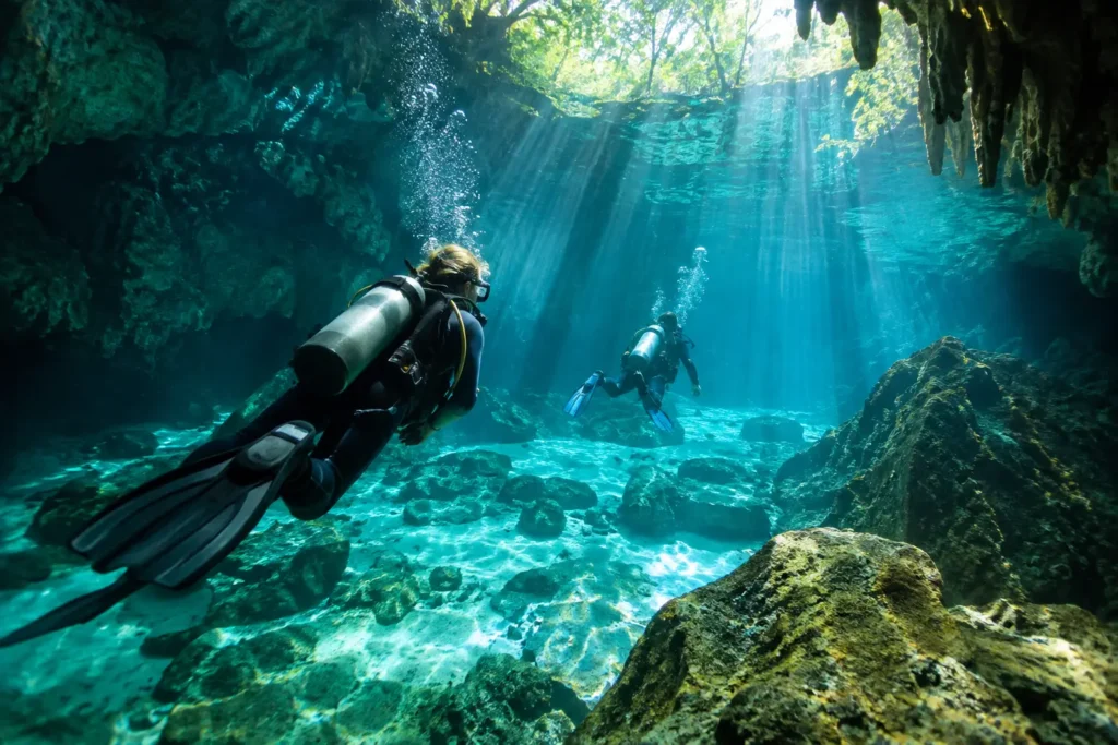 Buceo privado en cenotes de Tulum y grupos pequeños