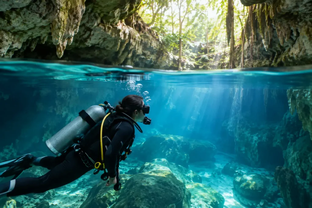 ¿Se necesita certificación para bucear en cenotes?