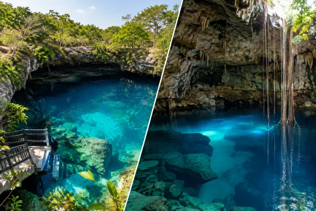 Angelita vs El Pit: dos cenotes, dos inmersiones
