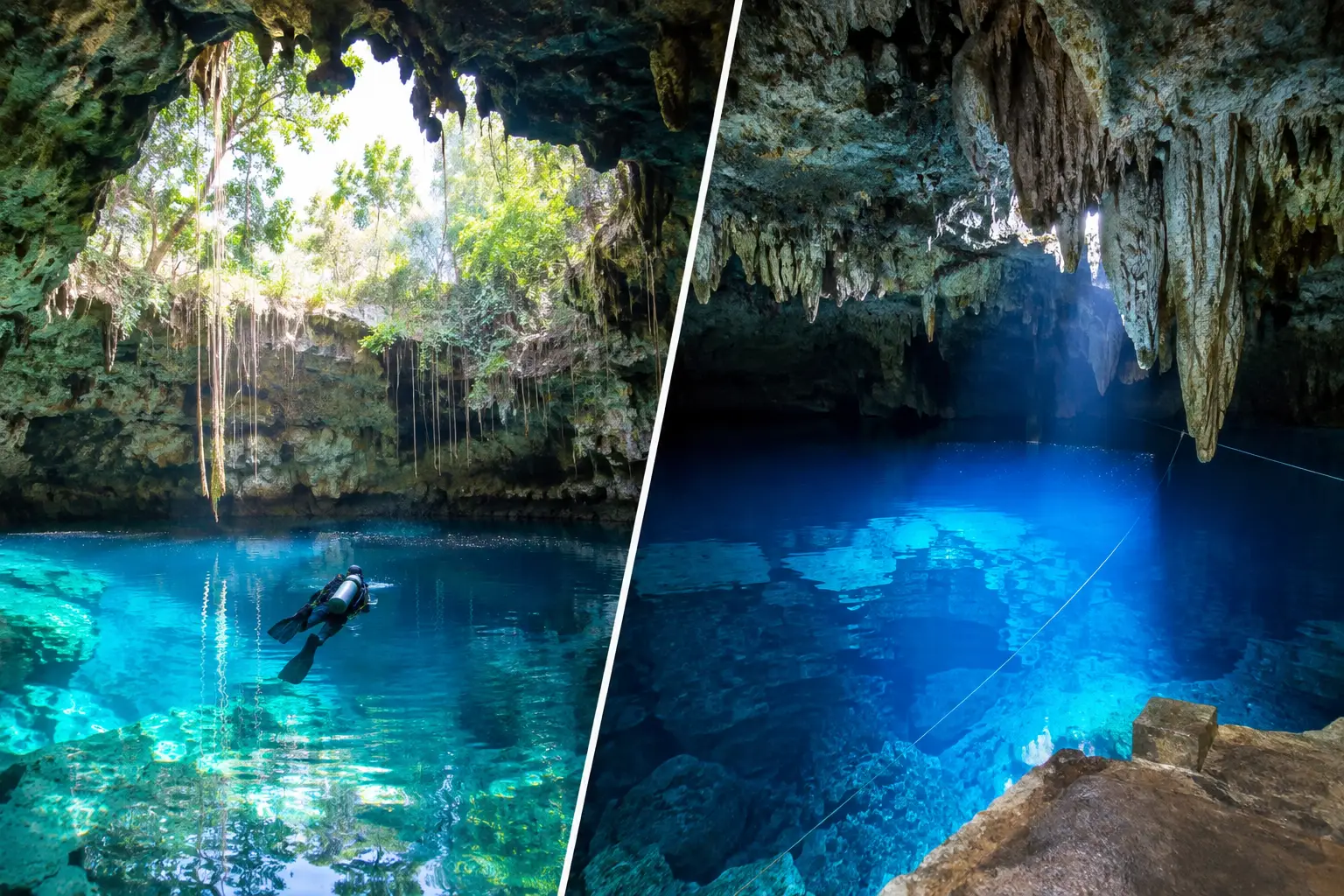 Dream Gate vs. El Pit: comparing two cenote dives near Tulum